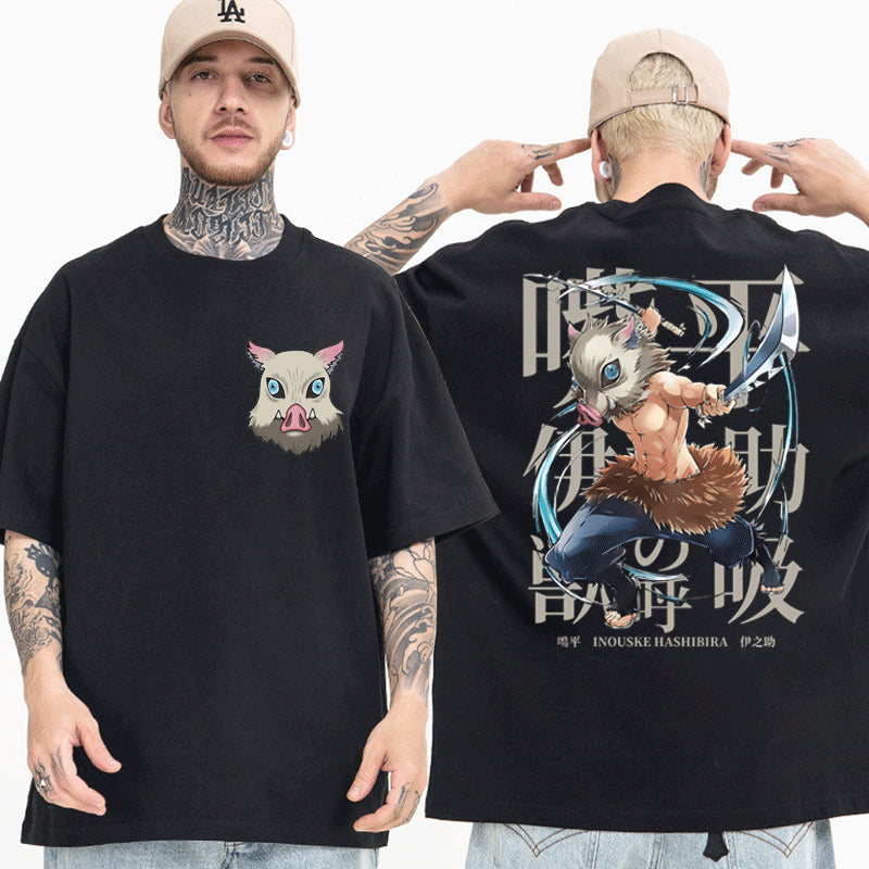 Camiseta Oversized Inosuke - Universo Mangá